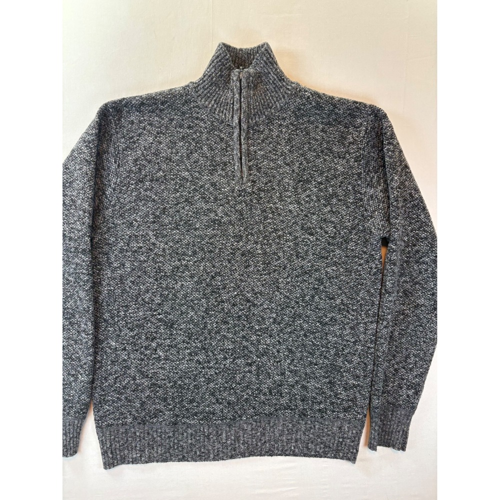 Stillwater Supply Co Mens Gray Marled Quarter Zip Pullover Sweater Large RN23923